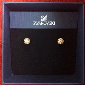 Brand new Swarovski rose gold and crystal earrings